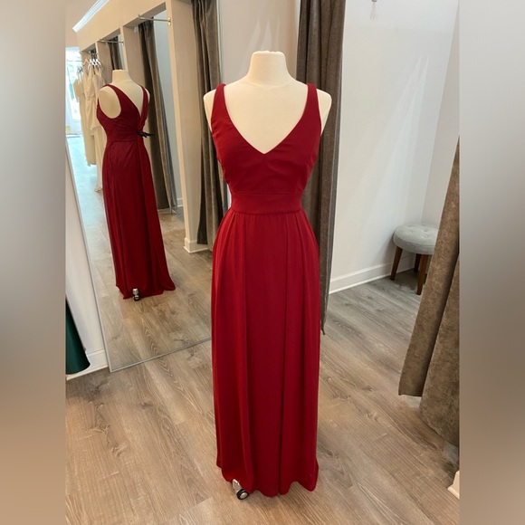 NEW - DESSY GROUP - 1519 DRESS - BURGUNDY - Picture 3 of 4